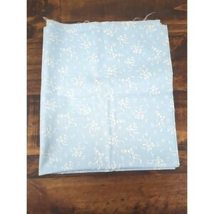 Blue with Flowers and Ribbons Fabric 2 PCs 16.5x45" & 26x45"